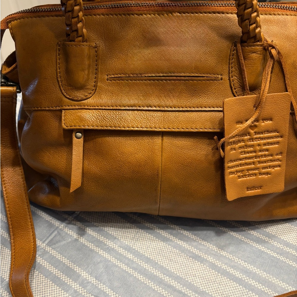 Latico Tan Leather Shoulder Bag